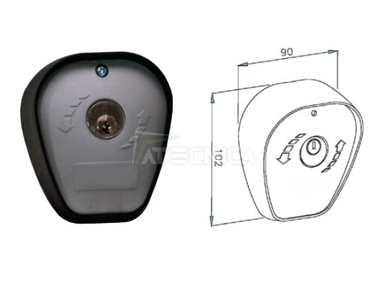 Selettore a Chiave Da Parete Contatti NA NC - Max 230v Per Serranda ACM  1540111 - ZonaPro