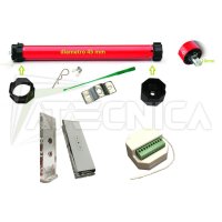 Kit automazione tende da sole 50 Nm 100 kg motore con manovra soccorso +  centrale + tx