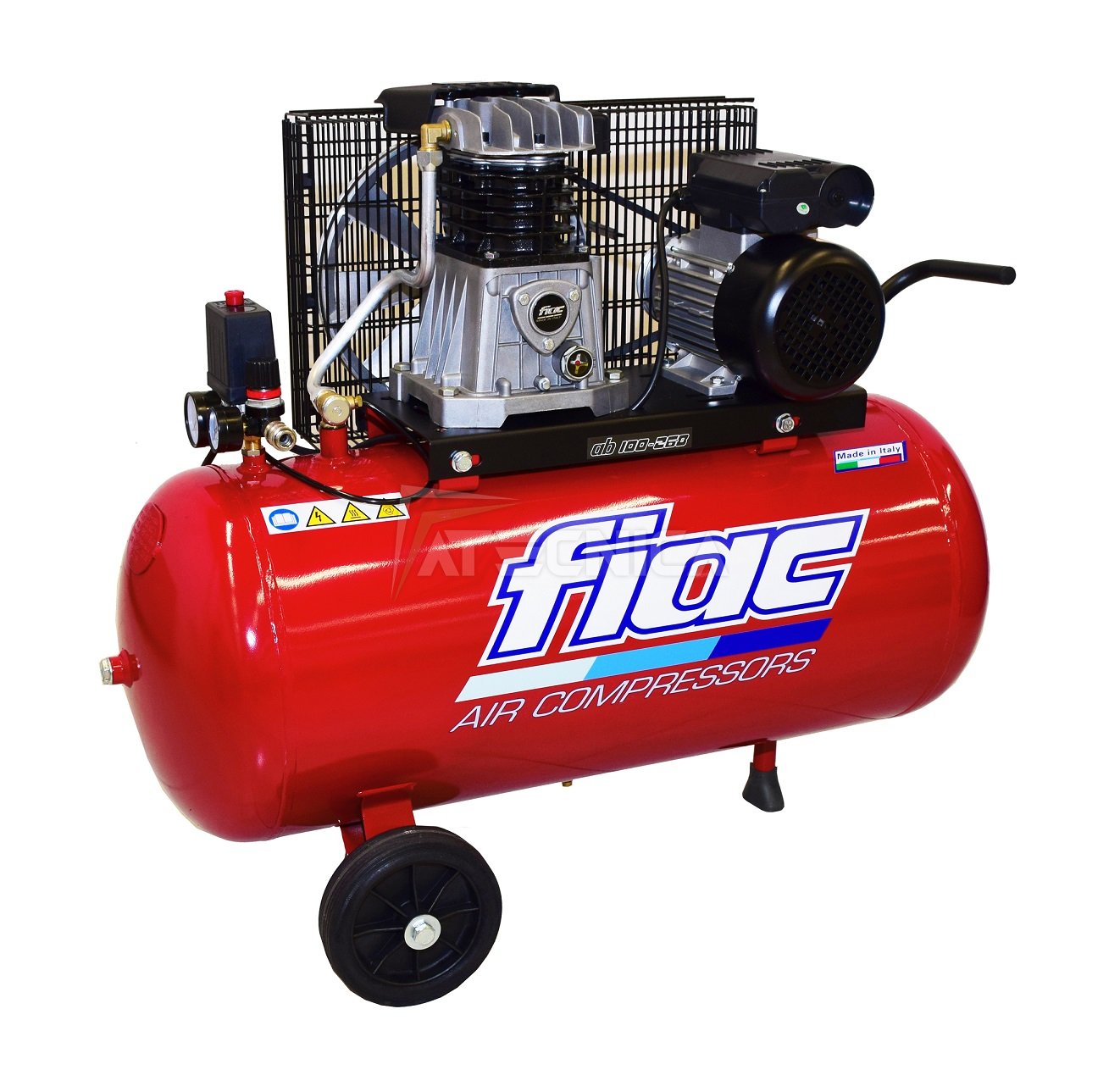 Compressore d'aria 100lt Fiac AB 100-268 M a pistoni e cinghia 2HP