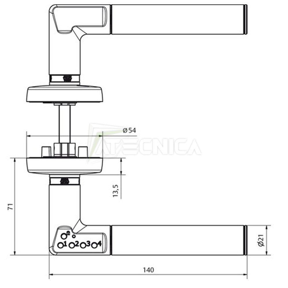 Maniglia elettronica a codice per porte Assa Abloy CODE HANDLE SX grigio  satinato