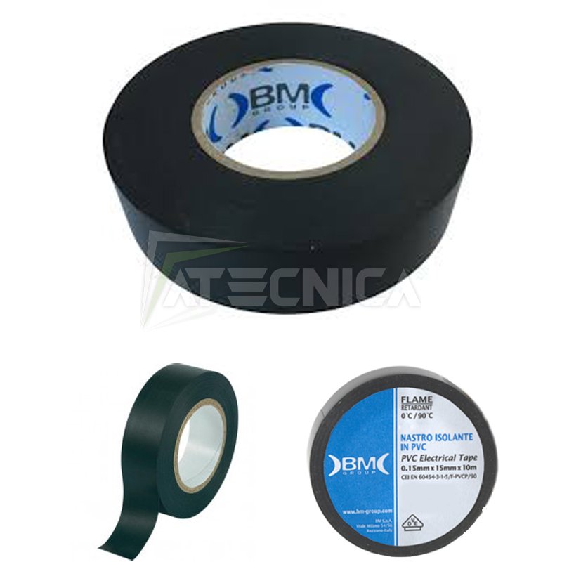 2 rotoli nastro isolante per elettricisti BM BETA ESB1510 nero 15mm x 10mt  in PVC