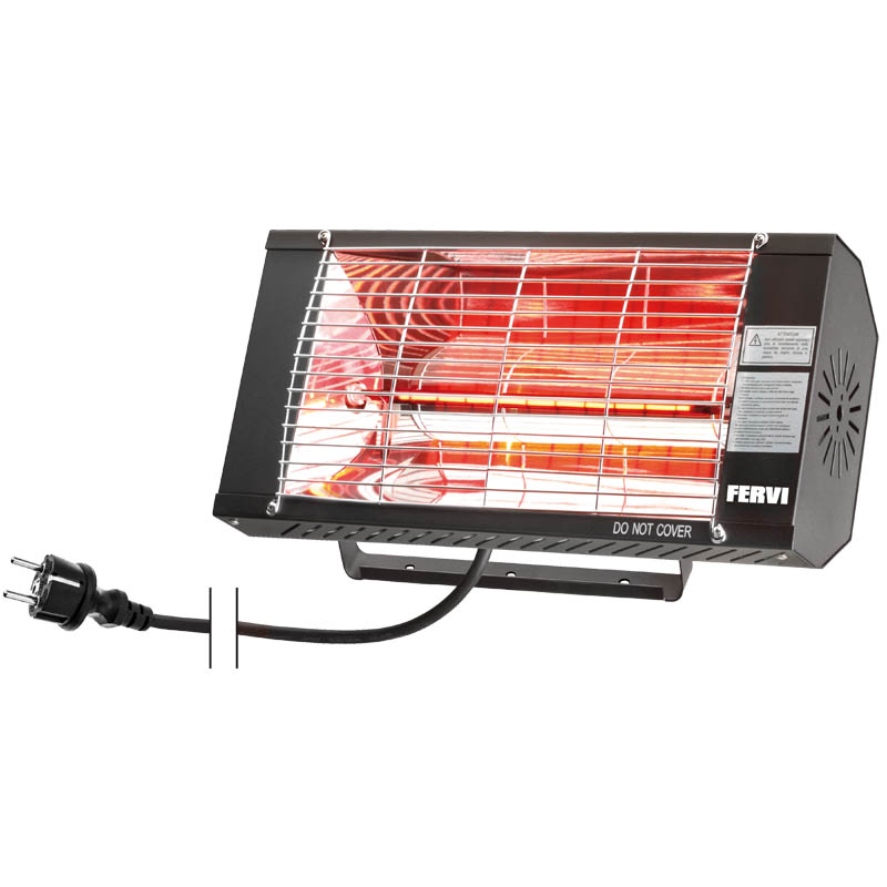 Riscaldatore a raggi infrarossi da parete 1300W Fervi R609 230V